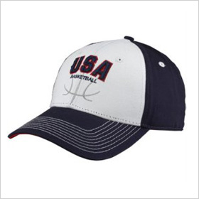 white/navy blue adjustable hat